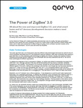 Qorvo Power of ZigBee®3.0白皮书