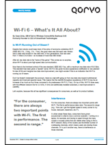 Qorvo.White Paper: Wi-Fi 802.11ax - What's It All About?